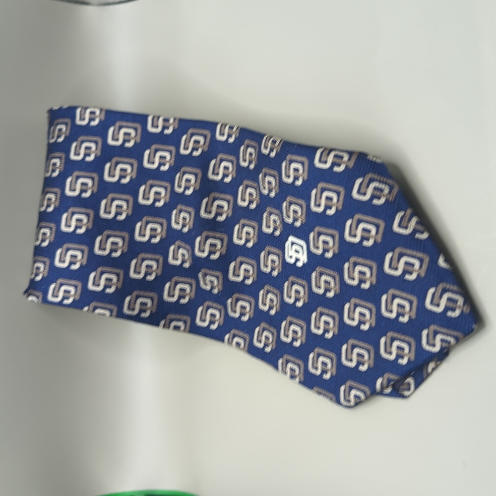 SAN DIEGO PADRES SD LOGO Blue Neck Tie 100% Silk Ralph Marlin Made in USA